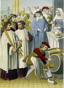 Cabaret interior in the Middle Ages, Arts Deco by French School