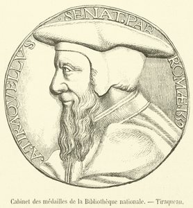 Medal Cabinet of the National Library, Tiraqueau (engraving) by French School