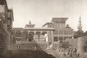 Cairo: view of the interior of the house of Osman Bey by French School