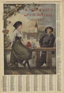 Calendar for 1917 by French School