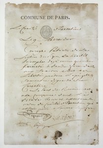 Call from Maximilien de Robespierre to Join the Commune, 9 Thermidor An 2 (27th July 1794) by French School