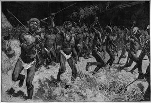 Canaque revolt in New Caledonia by French School