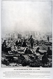 Cannons on the Buttes-Montmartre on the Eve of the 18th March, 1871 by French School