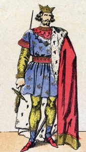 Capetian Dynasty: Portrait of Louis VIII called the Lion (1187-1226), King of the Franks from 1223 to 1226. Epinal imaging from the end of the 19th century. Private collection. by French School
