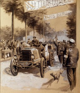 Car Race Between Paris and Berlin by French School