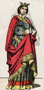 Carolingian dynasty: Portrait of Adelaide of Friuli, Queen of the Franks, wife of Louis II the Begue