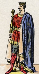 Carolingian dynasty: Portrait of Charles II the Bald, King of the Franks by French School