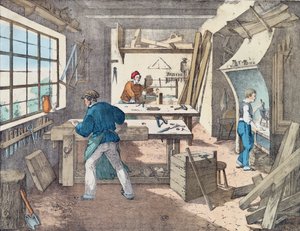 Carpenters Workshop by French School