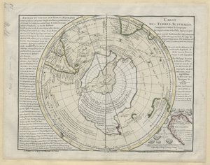 Map of the Southern Lands between the Tropic of Capricorn and the Antarctic Pole by French School