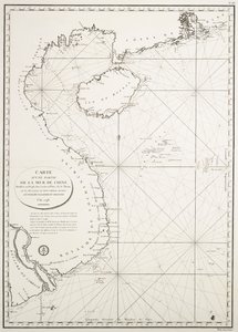 Map of a part of the China Sea drawn at the Depot des Cartes et Plans de la Marine, based on the observations of Vice-Admiral Rosili, and published by order of the Minister. Year 1798 by French School