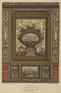Carved, painted and gilded panelling by French School
