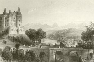 Castle of Pau, birthplace of King Henry IV by French School