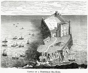 Castle of a Northman Sea-King, c.1880 by French School