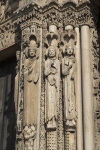 Cathedral of Chartres, Detail of the Left Burst of the Bay on the Right of the Royal Gate by French School
