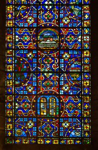 Cathedral of Chartres, Stained Glass: Peace (detail) by French School
