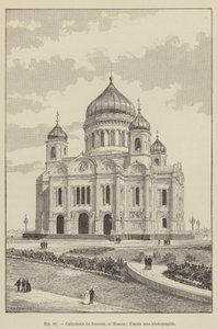 Cathedral of the Savior, Moscow (engraving) by French School