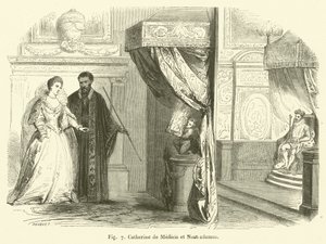 Catherine de Medici and Nostradamus by French School
