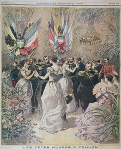 Celebrations in honour of the Visit of the Russian Fleet in Toulon, cover of le Petit Journal by French School