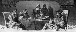 Censorship: Under the Old Regime, the service is called "Black Cabinet" to examine private correspondence for security reasons. Engraving of the 19th century