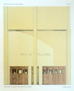 Ceramics Showroom, Plate 20, illustration from Devantures de Boutiques by Louis-Pierre Sezille, Paris by French School