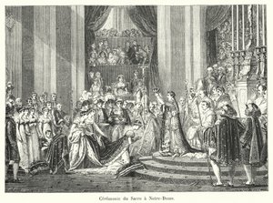 Ceremony of the Coronation at Notre-Dame by French School