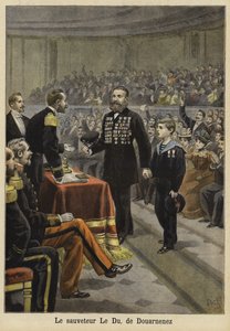 Ceremony honouring Mr Le Du, a rescuer from Douarnenez, Brittany, 1897 by French School