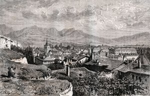 Chambery - Savoie - engraving in 