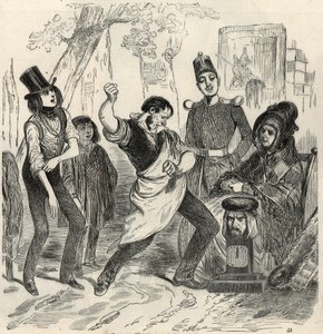 Champs-Elysees - Dynamometer (engraving) by French School