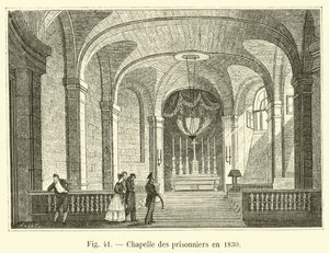 Chapel of the prisoners in 1830 by French School