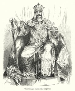 Charlemagne in Imperial Costume by French School