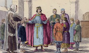 Charlemagne Visiting a School