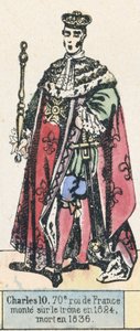 Charles X, 70th King of France, Ascended the Throne in 1824, Died in 1836 by French School