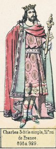Charles III, called the Simple, 31st King of France, 898 to 929 by French School