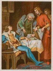 Charles VII with his counsellors by French School