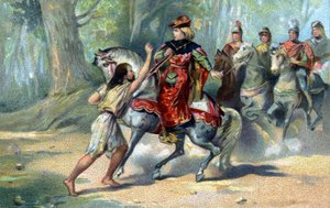 Charles VI caught in madness in the forest of Le Mans