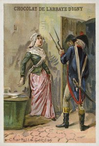 Charlotte Corday, Assassin of French Revolutionary Jacobin Leader Jean-Paul Marat by French School