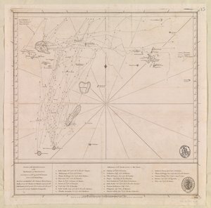 Chart of the Archipelago to the Northward of Mauritius laid down in 1776 by French School