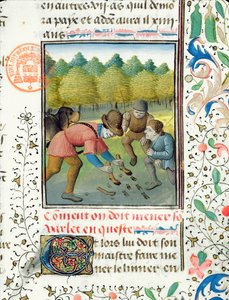 Checking the Tracks of a Stag, from the Livre de la Chasse by Gaston Phebus de Foix (1331-91) by French School