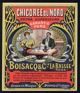 Chicoree du Nord, Boisacq and Cie la Bassee, advertisement by French School