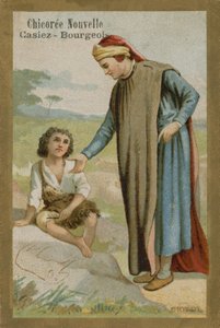 Chicoree Nouvelle Trade Card, Cimabue Discovering Giotto by French School