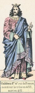 Childeric I, 4th King of France, ascended the throne in 458, died in 481 by French School