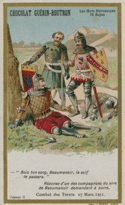Chocolat Guerin-Boutron Trade Card, Historic Words Series by French School
