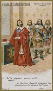 Chocolat Guerin-Boutron trade card, Historic Words series by French School
