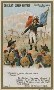 Chocolat Guerin-Boutron trade card, Historic Words series by French School