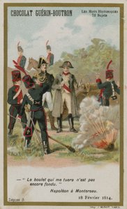 Chocolat Guerin-Boutron trade card, Historic Words series by French School