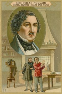 Chocolat Poulain trade card, Louis Daguerre by French School