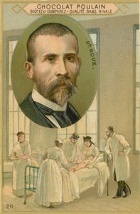 Chocolat Poulain trade card, Pierre Paul Emile Roux by French School