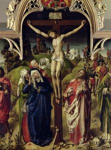Christ on the Cross, the Holy Women and St. John the Evangelist, from the Altarpiece of the Parlement de Paris