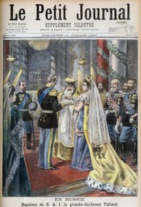 Christening of Grand Duchess Tatiana of Russia, illustration for Le Petit Journal by French School