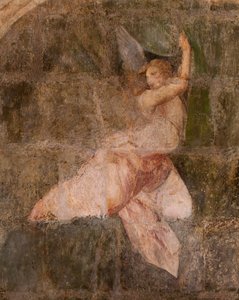 Church (Eglise Saint-Jean-Baptiste). Interior. Chapel Saint-Fursy. Mural paintings. The glorification of Mary. Begin 17th century